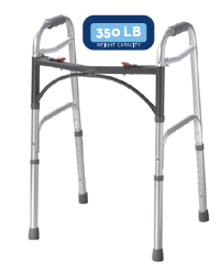 Drive Deluxe Folding Walker, Two Button
